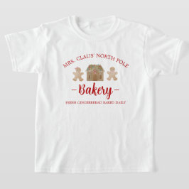 Frau Claus North Pole Gingerbread Bäckerei Weihnac T-Shirt