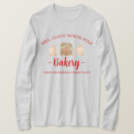 Frau Claus North Pole Gingerbread Bäckerei Weihnac T-Shirt