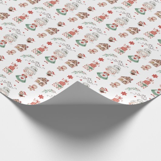 Frau Claus North Pole Wrapping Paper Geschenkpapier (Ecke)