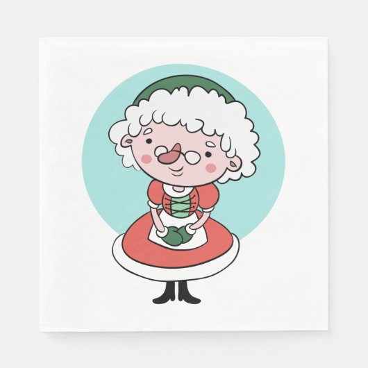 Frau Claus Papierservietten (Vorderseite)