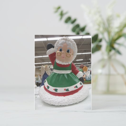 Frau Claus Postkarte (Stehend Vorderseite)
