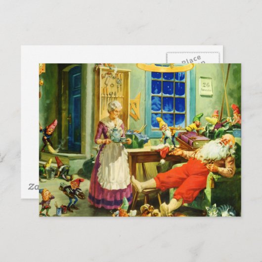 Frau Claus und Weihnachten am Weihnachtsabend (Vorne/Hinten)