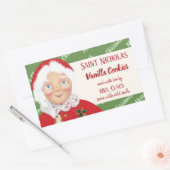 Frau Claus Weihnachts-Weihnachtsgeschenk Rechteckiger Aufkleber (Umschlag)