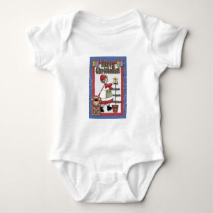 Frau Clause Tree Decorating Baby Strampler