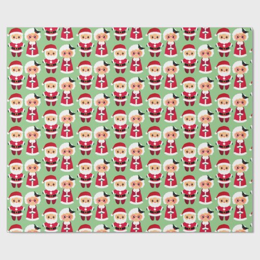 Frau Clause Weihnachtsgeist Geschenkpapier (Flach)