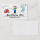 Frau Cleaner | Hausreinigungsmaterial Visitenkarte (Vorne/Hinten)