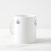 Frau Clerk in extravaganter Schrift mit Krone Kaffeetasse (Vorderseite Links)