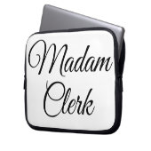 Frau Clerk Laptopschutzhülle (Vorderseite Links)