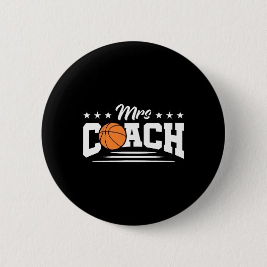 Frau Coach - Frau Bysketbyll Coach Button (Vorderseite)