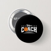 Frau Coach - Frau Bysketbyll Coach Button (Vorne & Hinten)