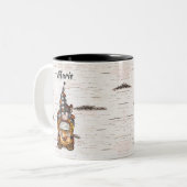 Frau Coffee Gnome Zweifarbige Tasse (Vorderseite Links)