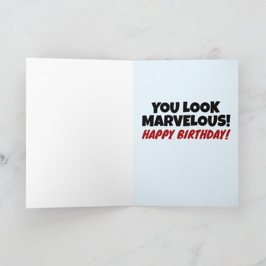 FRAU COMPLIMENTARY SIE SEHEN DEN MARVELOUS GEBURTS KARTE (Innenseite)