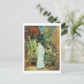 Frau Constable in ihrem Garten Postkarte (Stehend Vorderseite)