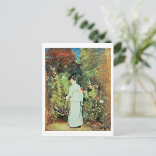 Frau Constable in ihrem Garten Postkarte (Stehend Vorderseite)