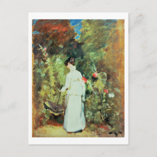Frau Constable in ihrem Garten Postkarte