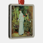 Frau Constable in ihrem Garten Silbernes Ornament (Rechts)