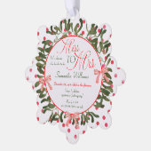 Frau Coquette Mistletoe Brautparty Ornament Karte (Linke Ecke)