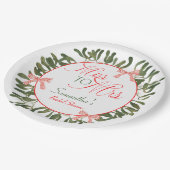 Frau Coquette Mistletoe Brautparty Pappteller (Schrägansicht)