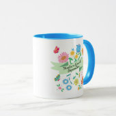 Frau Court Reporter Frühlingsflorale Tasse (VorderseiteRechts)