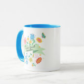 Frau Court Reporter Frühlingsflorale Tasse (Vorderseite Links)