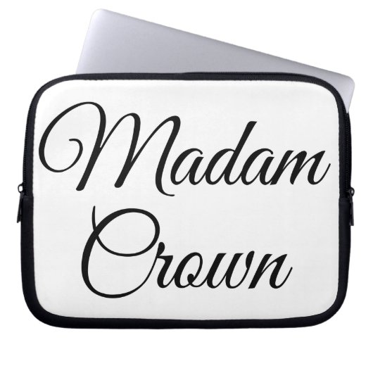 Frau Crown Laptopschutzhülle (Vorderseite)