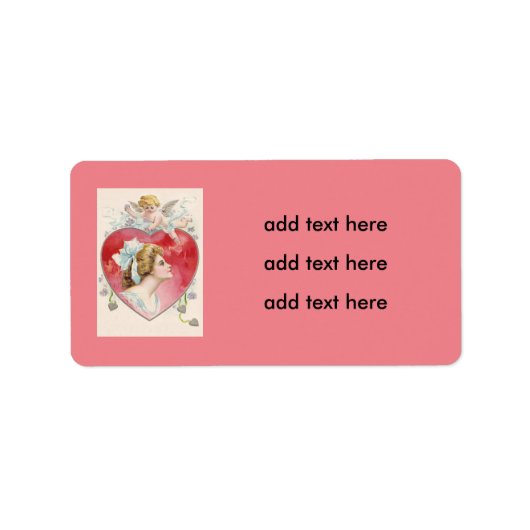 Frau Cupid Heart Daisy Adressaufkleber (Vorne)
