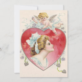 Frau Cupid Heart Daisy Wedding Einladung