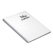 Frau Custom Notizbuch – Personalisierter Name Notizblock (Rechte Seite)