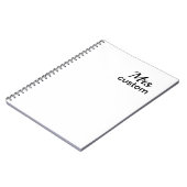 Frau Custom Notizbuch – Personalisierter Name Notizblock (Linke Seite)