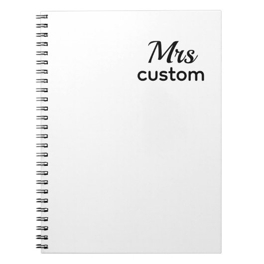 Frau Custom Notizbuch – Personalisierter Name Notizblock (Vorderseite)