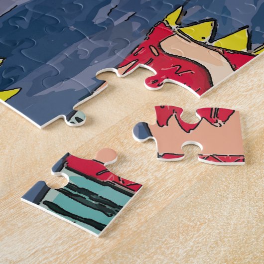 Frau, Dackel, Gitarre-Matisse Puzzle (Seite)