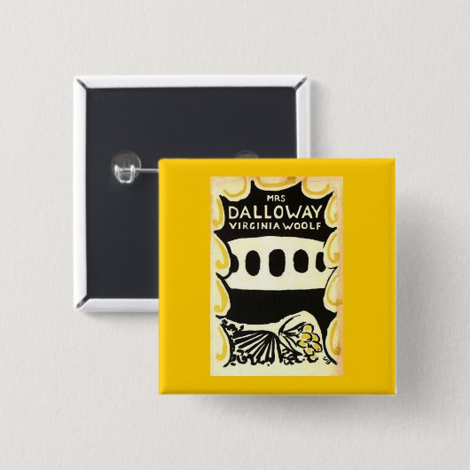 Frau Dalloway Virginia Woolf First Edition Button (Vorne & Hinten)