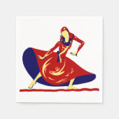 Frau Dancer Party Napkins Serviette (Vorderseite)