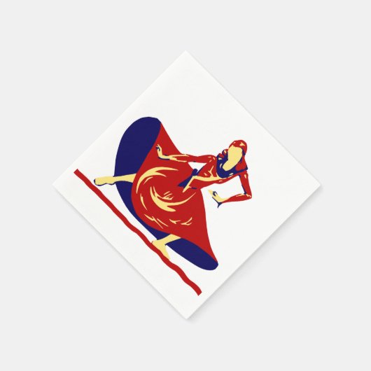 Frau Dancer Party Napkins Serviette (Ecke)