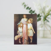 Frau Daniels mit zwei Kindern Postkarte (Stehend Vorderseite)