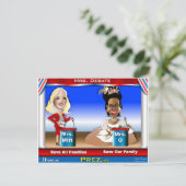 Frau Debate Postkarte (Stehend Vorderseite)