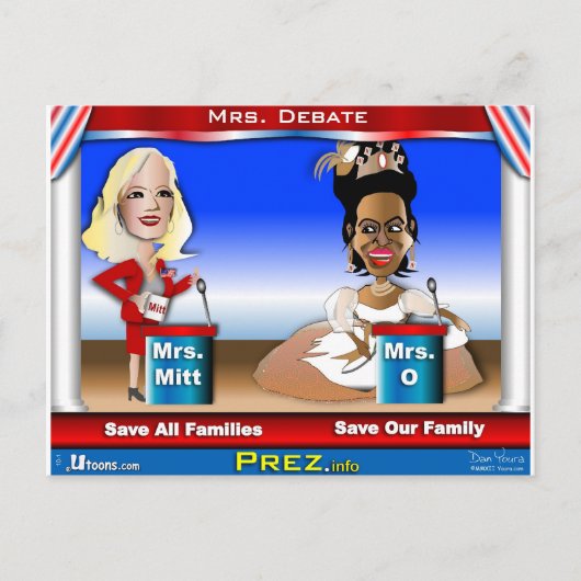 Frau Debate Postkarte (Vorderseite)