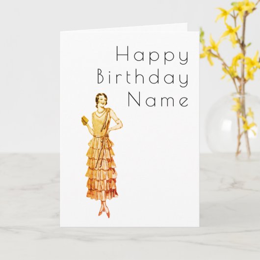 Frau Deko Birthday Karte (Gelbe Blume)