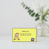 FRAU Delivery Driver Vielen Dank, dass Sie die Übe Visitenkarte (Stehend Vorderseite)