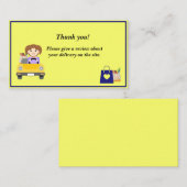 FRAU Delivery Driver Vielen Dank, dass Sie die Übe Visitenkarte (Vorne/Hinten)