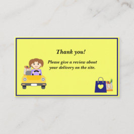 FRAU Delivery Driver Vielen Dank, dass Sie die Übe Visitenkarte