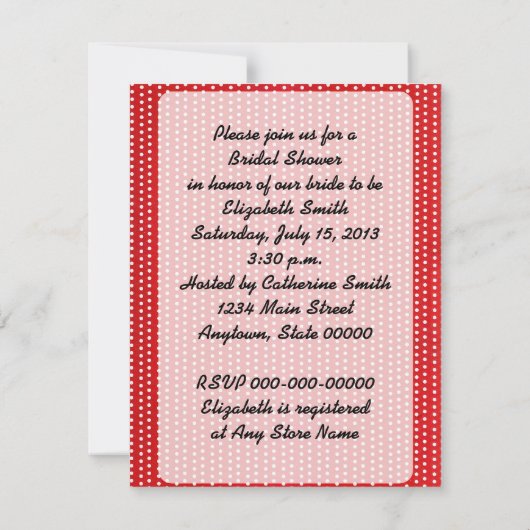 Frau der 50er Jahre mit einem signierten Brautpart Einladung (Rückseite)