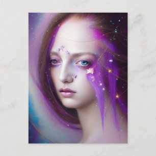 Frau der Galaxien Postkarte