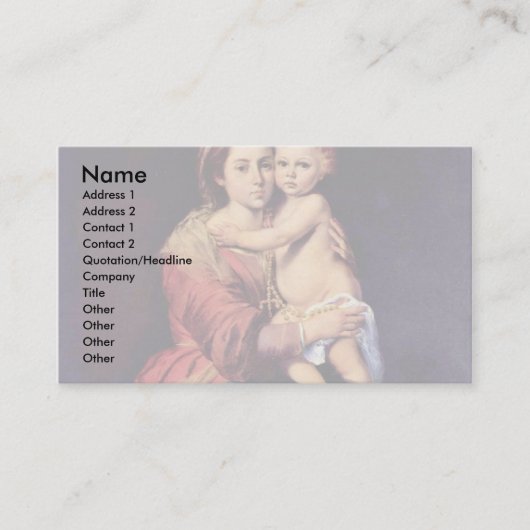 Frau der Rosenkirche Visitenkarte (Vorderseite)