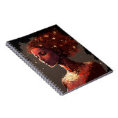 Frau der Sterne - Kleines Notebook in Rot und Brau Notizblock (Rechte Seite)