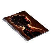 Frau der Sterne - Kleines Notebook in Rot und Brau Notizblock (Rechte Seite)