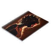 Frau der Sterne - Kleines Notebook in Rot und Brau Notizblock (Linke Seite)