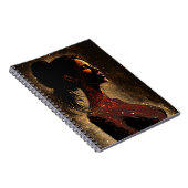 Frau der Sterne - Kleines Notebook in Rot und Brau Notizblock (Rechte Seite)