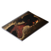 Frau der Sterne - Kleines Notebook in Rot und Brau Notizblock (Linke Seite)