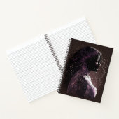 Frau der Sterne Lila & braun große Softcover Notizblock (Innenseite)